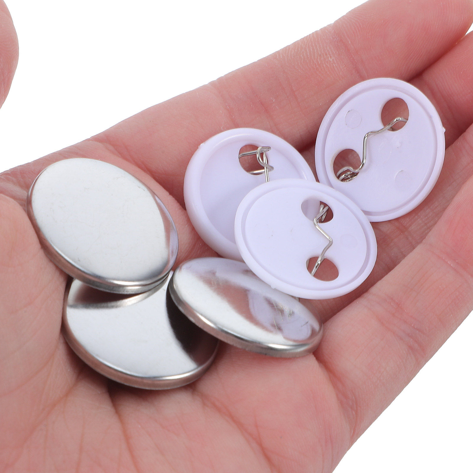 Button Badge Blank - 1Set Tinplate Badge Supplies Round DIY