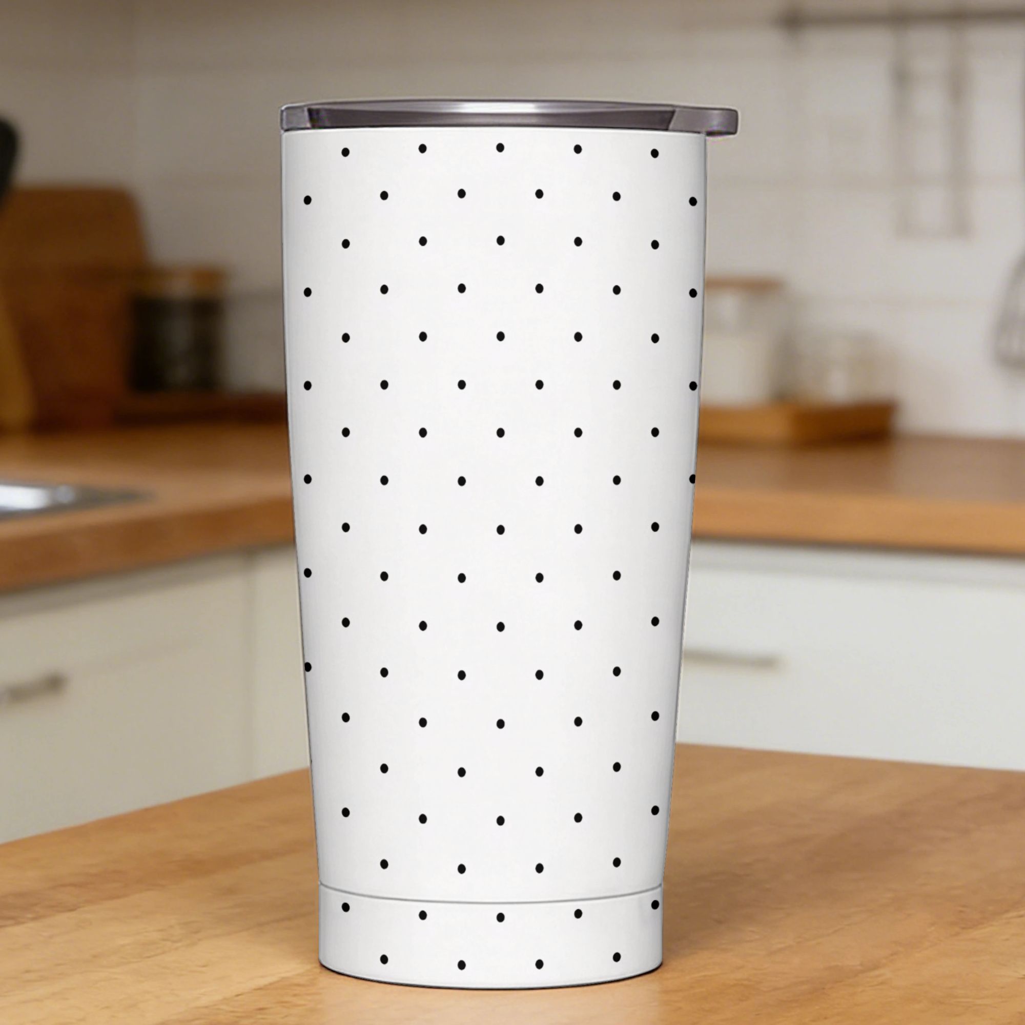 Black & White Polka Dot Patter - Tumbler 20Oz White incelemesi ve fiyatı
