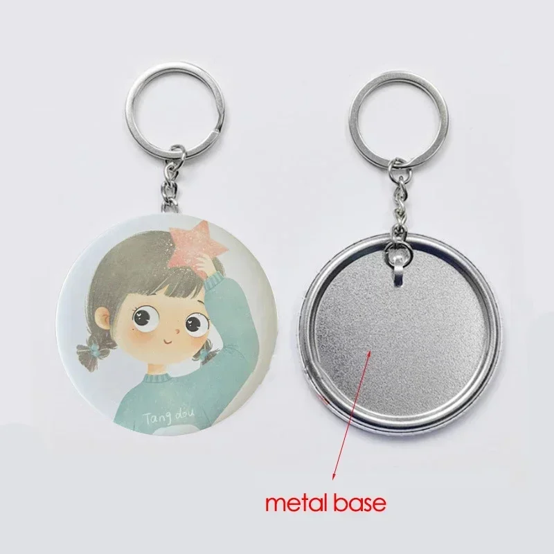 100PCS 44mm 58mm Keychains Bad - Button Badge Blank incelemesi ve fiyatı