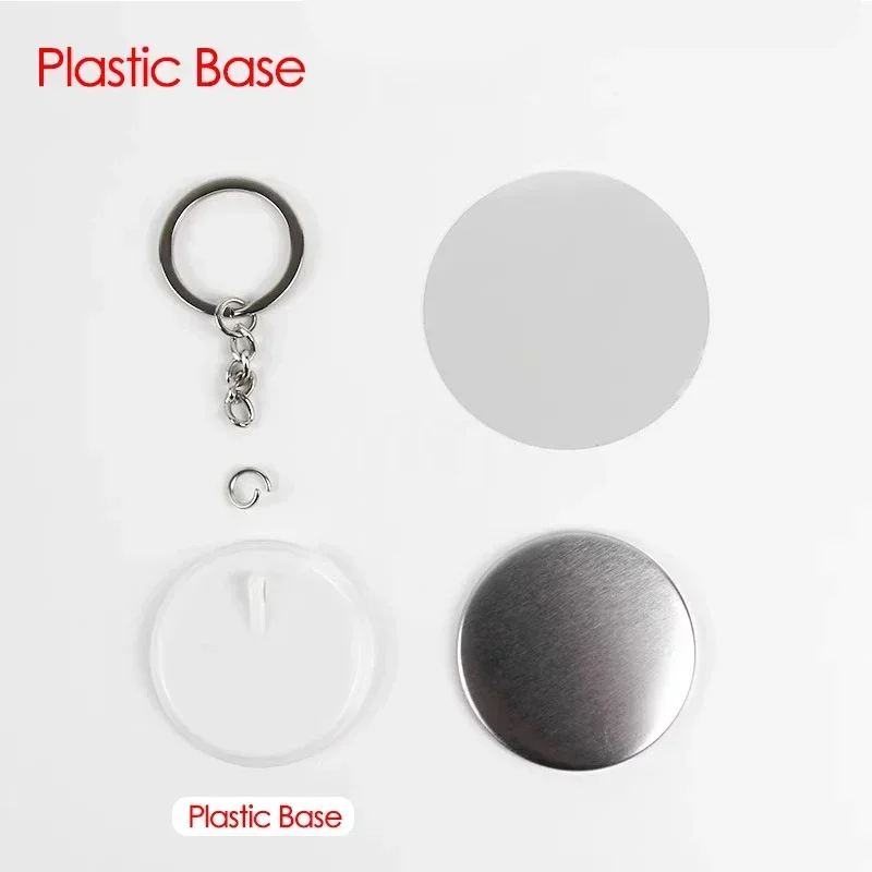 100PCS 44mm 58mm Keychains Bad - Button Badge Blank incelemesi ve fiyatı