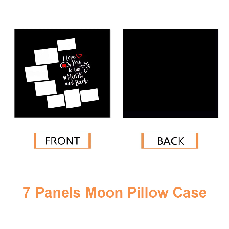 10pcs/Lot 7 Panels Blank Moon  - Pillow Cover Sublimation incelemesi ve fiyatı