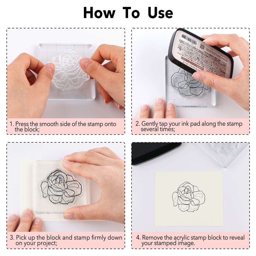 3pcs Clear Acrylic Stamp Block - Photo Acrylic Block incelemesi ve fiyatı