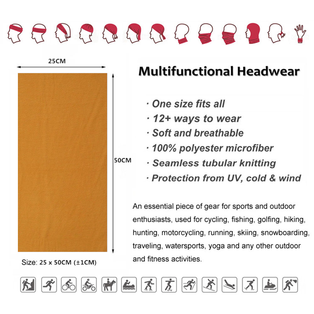 55 Solid Colors Outdoor Sports - Bandana Blank White incelemesi ve fiyatı