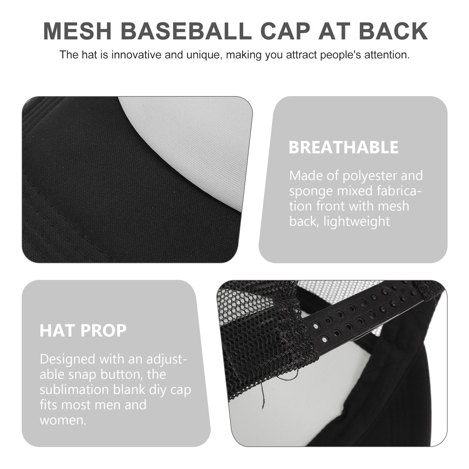 10Pcs Blank Baseball Caps Mesh - Hat Sublimation Blank incelemesi ve fiyatı
