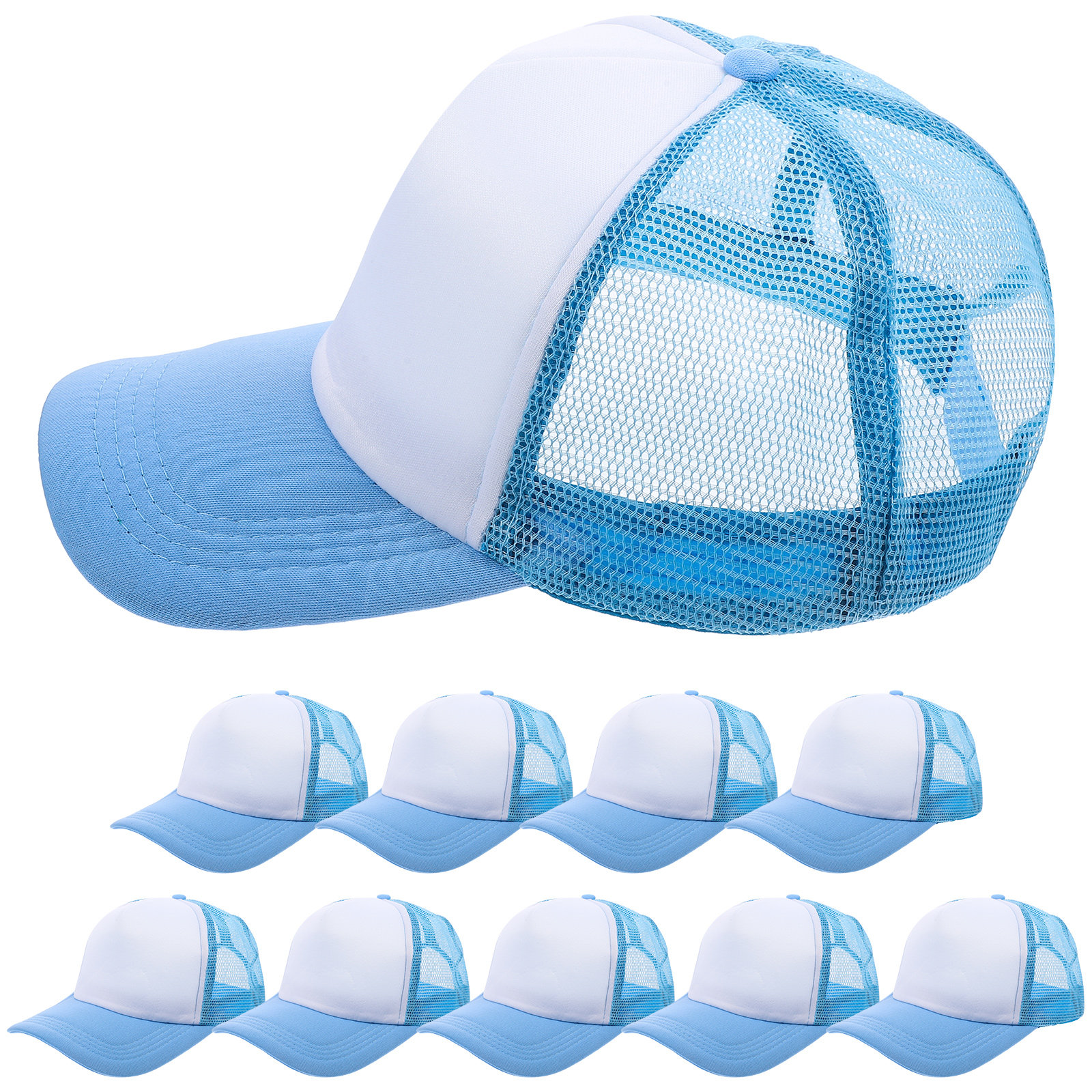 10Pcs Blank Baseball Hats Mesh - Hat Sublimation Blank incelemesi ve fiyatı