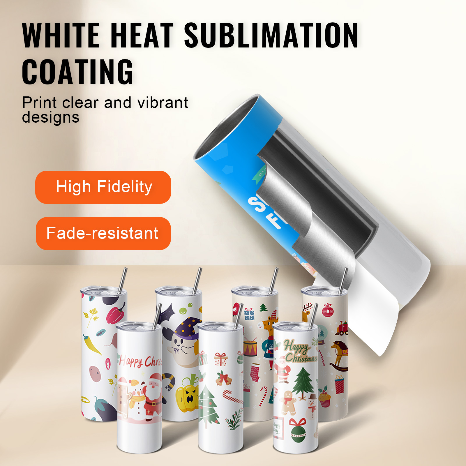 SucceBuy 8/12/14/16/24/50PC St - Sublimation Mug White incelemesi ve fiyatı