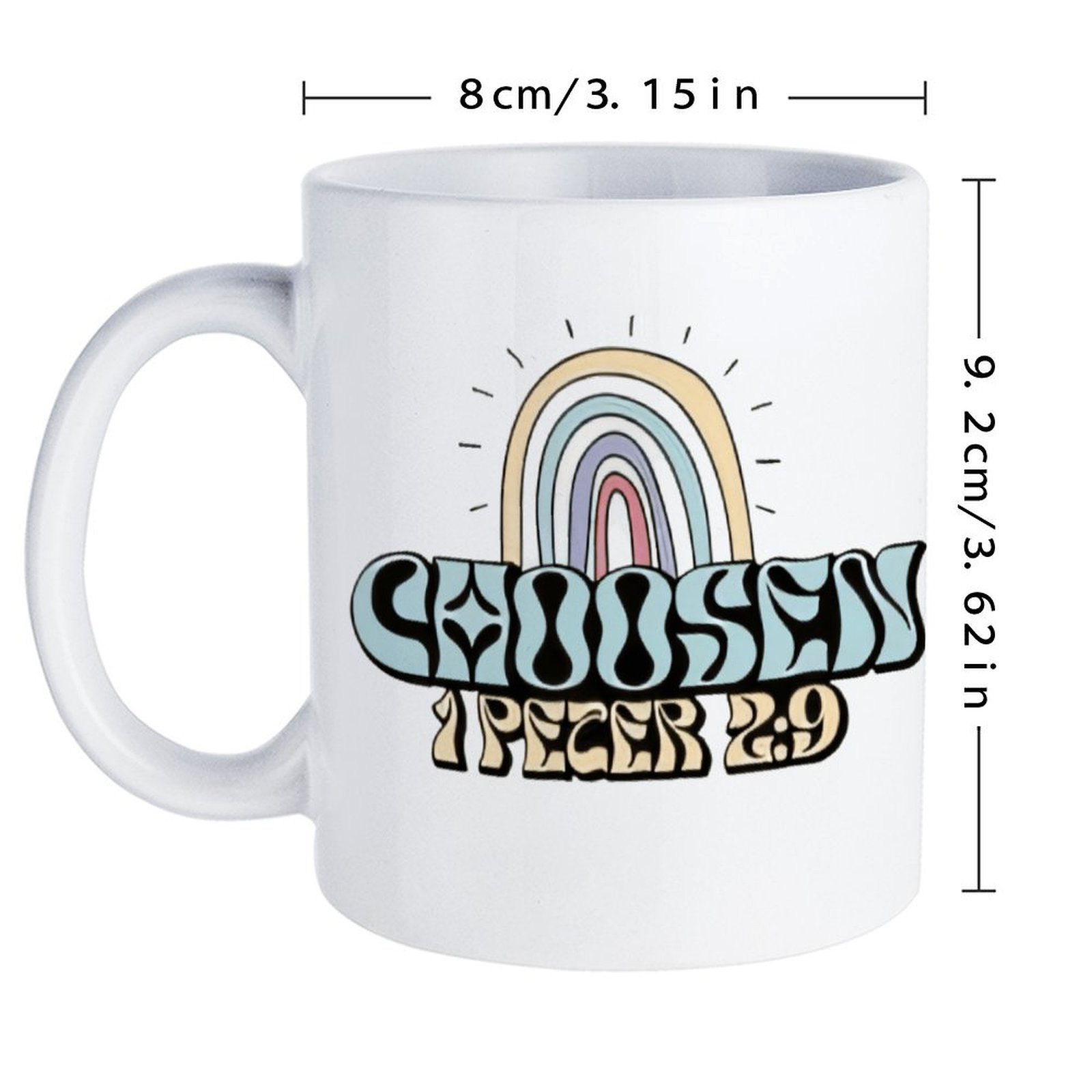 A Rainbow And A Rainbow With T - Sublimation Mug White incelemesi ve fiyatı