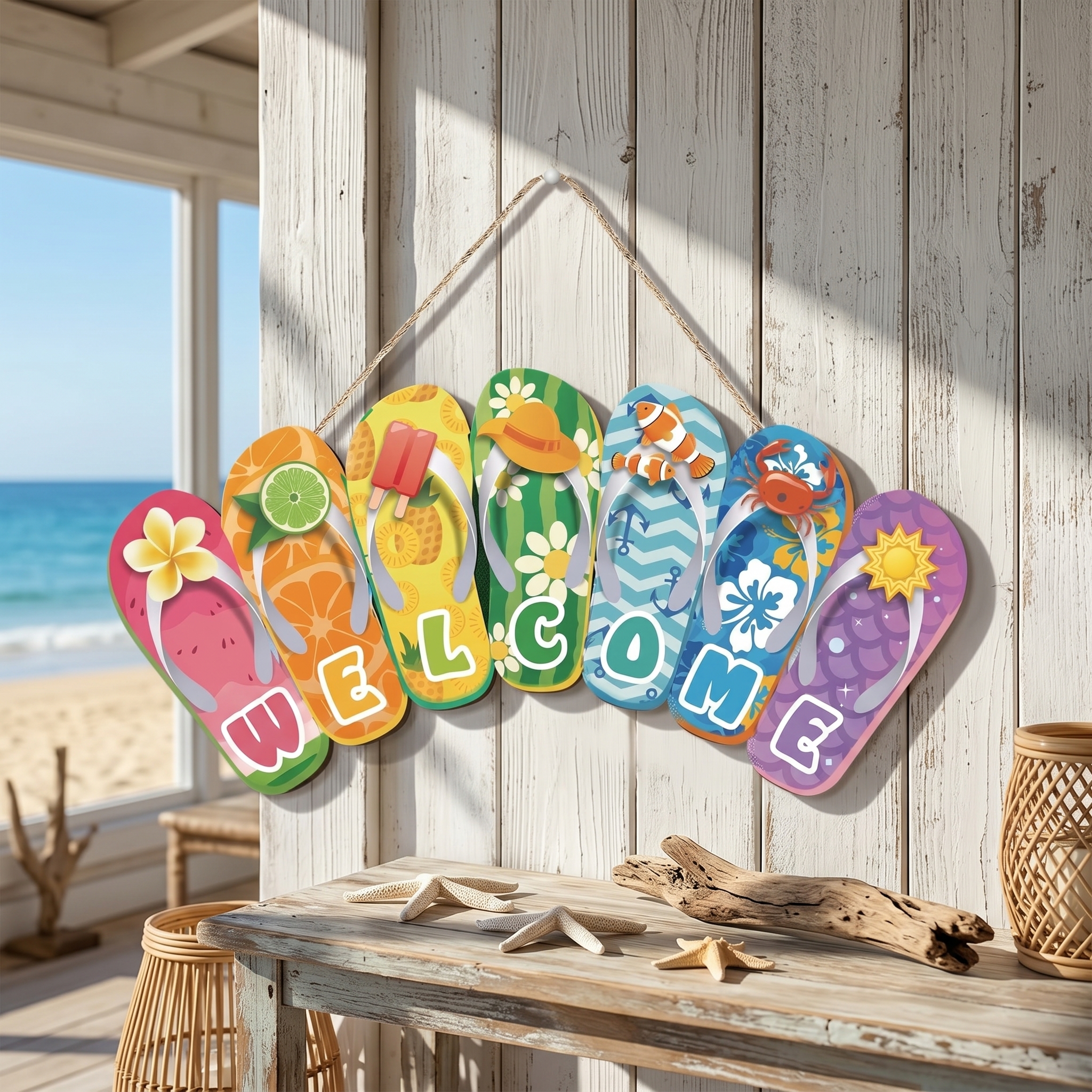 Hello Summer Felt Slippers Doo - Yard Sign Blank incelemesi ve fiyatı