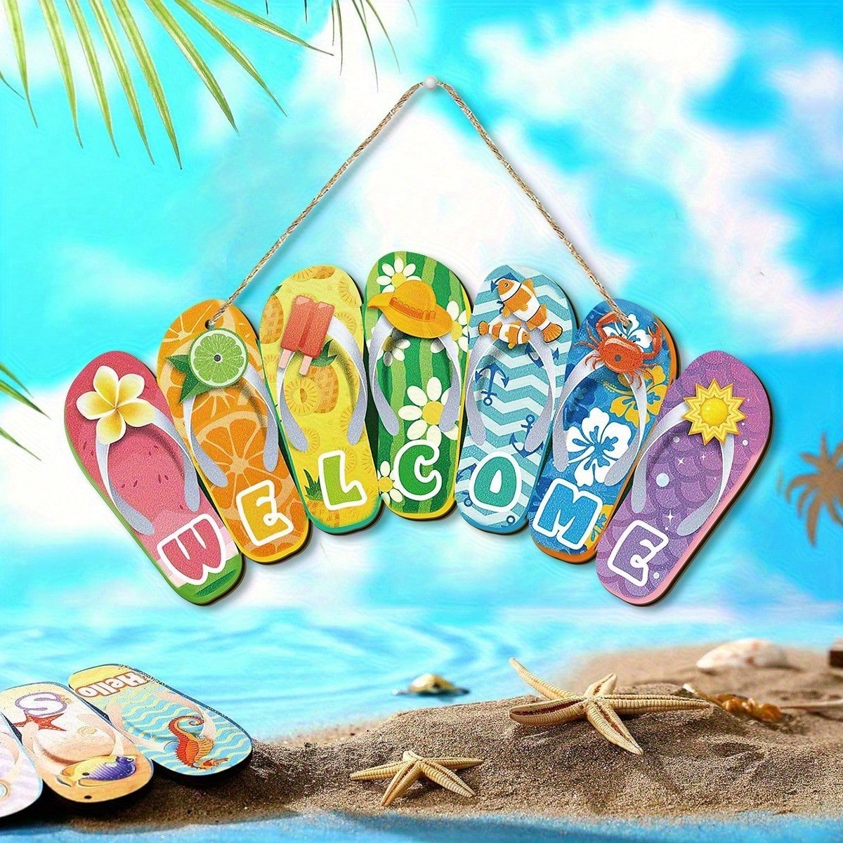 Hello Summer Felt Slippers Doo - Yard Sign Blank incelemesi ve fiyatı