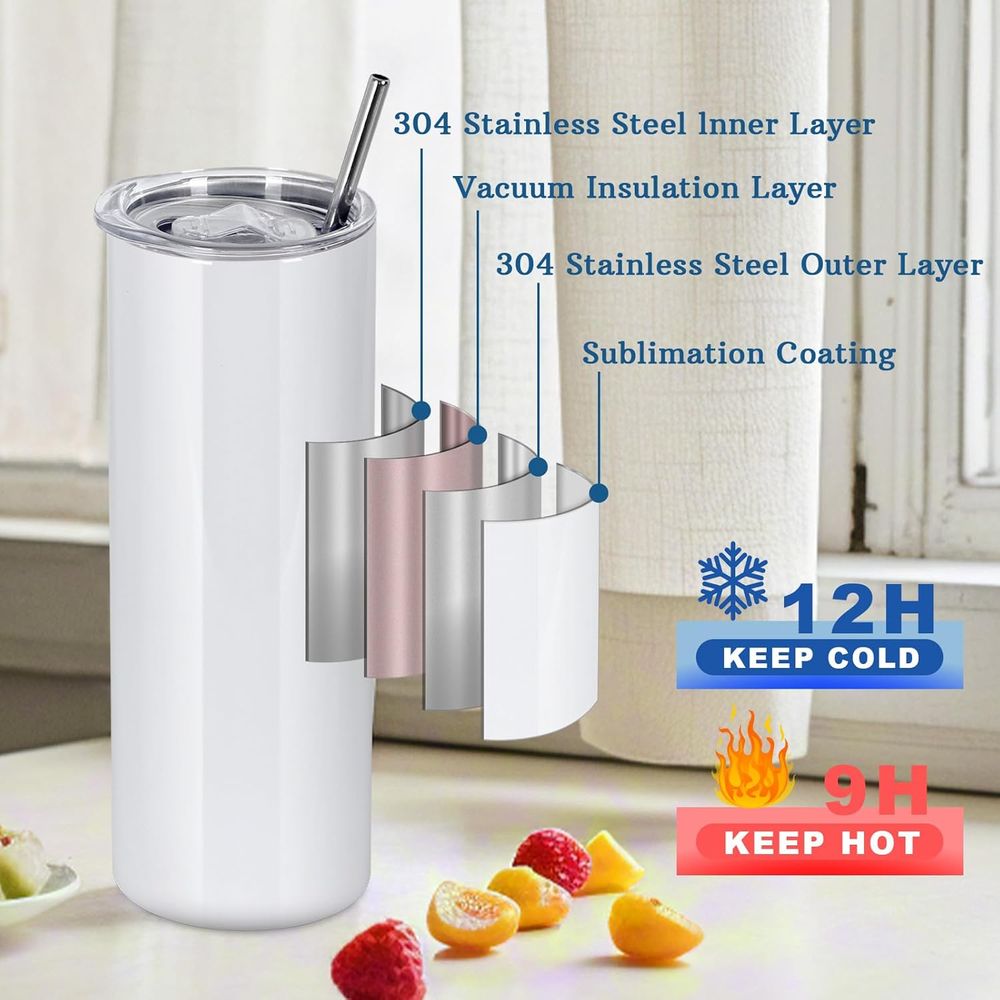50 Pack 20 OZ Sublimation Tumb - Tumbler 20Oz White incelemesi ve fiyatı