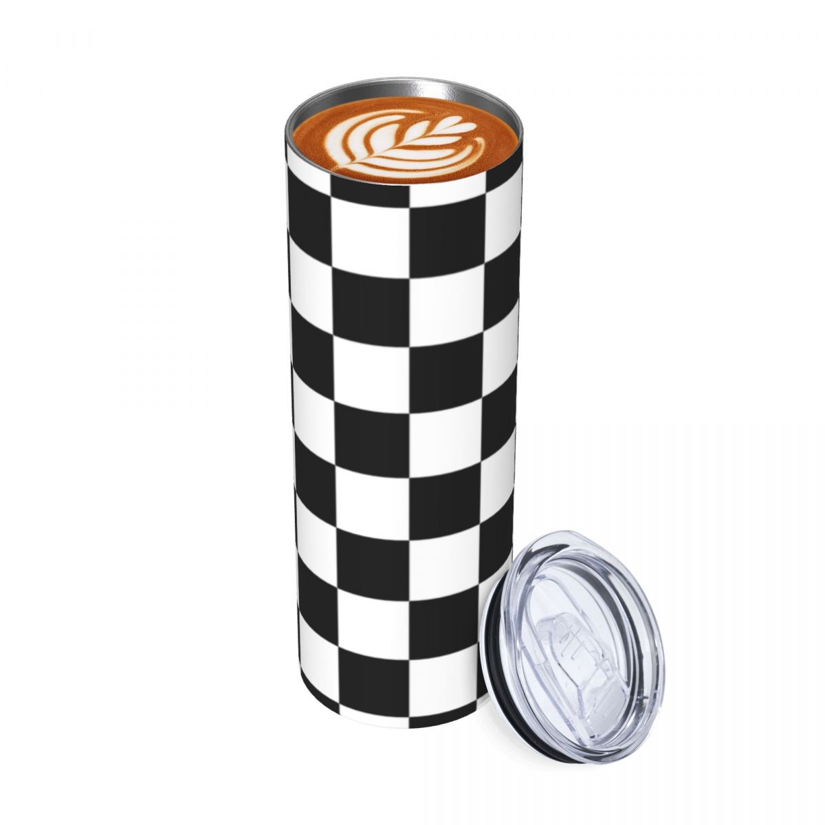 Black And White Checkerboard S - Tumbler 20Oz White incelemesi ve fiyatı