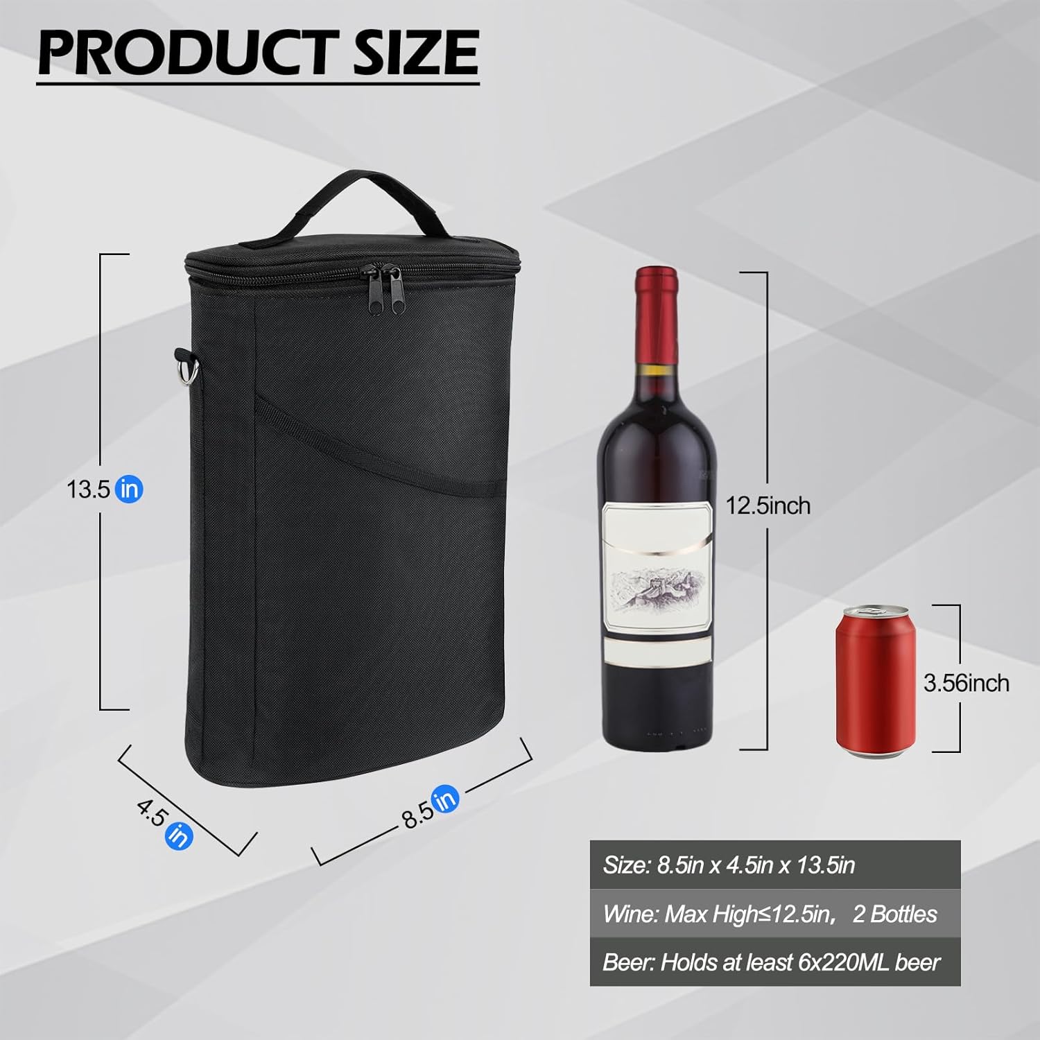 2 Bottle Wine Cooler Bag, Leak - Tote Bag Sublimation incelemesi ve fiyatı