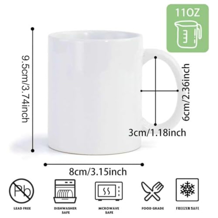 36pcs Sublimation Mugs 11oz Wh - Sublimation Mug White incelemesi ve fiyatı