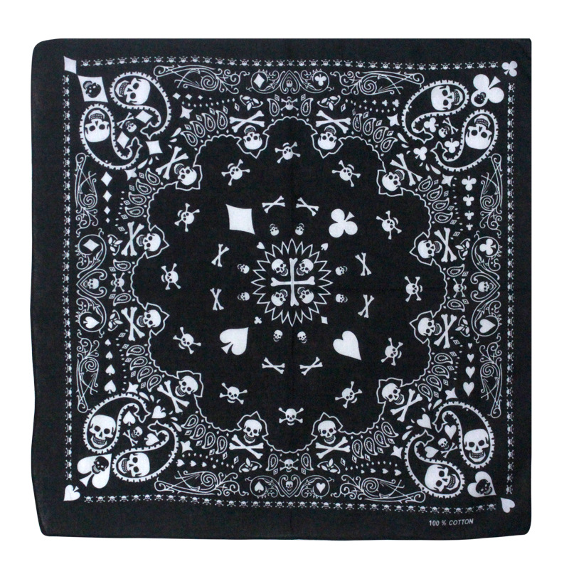 55cm White Black Red Skull Pok - Bandana Blank White incelemesi ve fiyatı