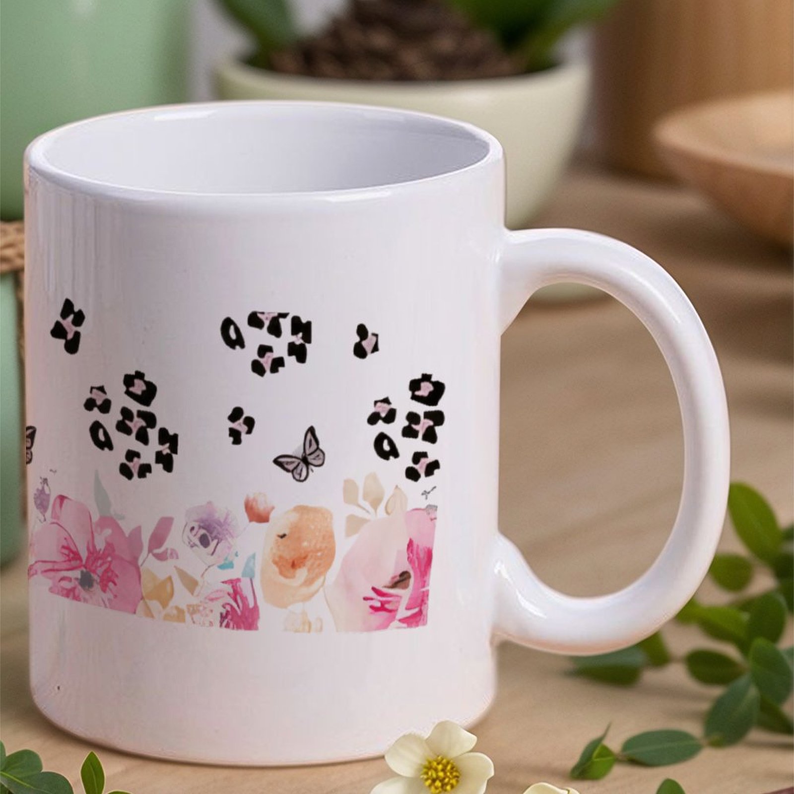 A Watercolor Painting Of Flowe - Sublimation Mug White incelemesi ve fiyatı