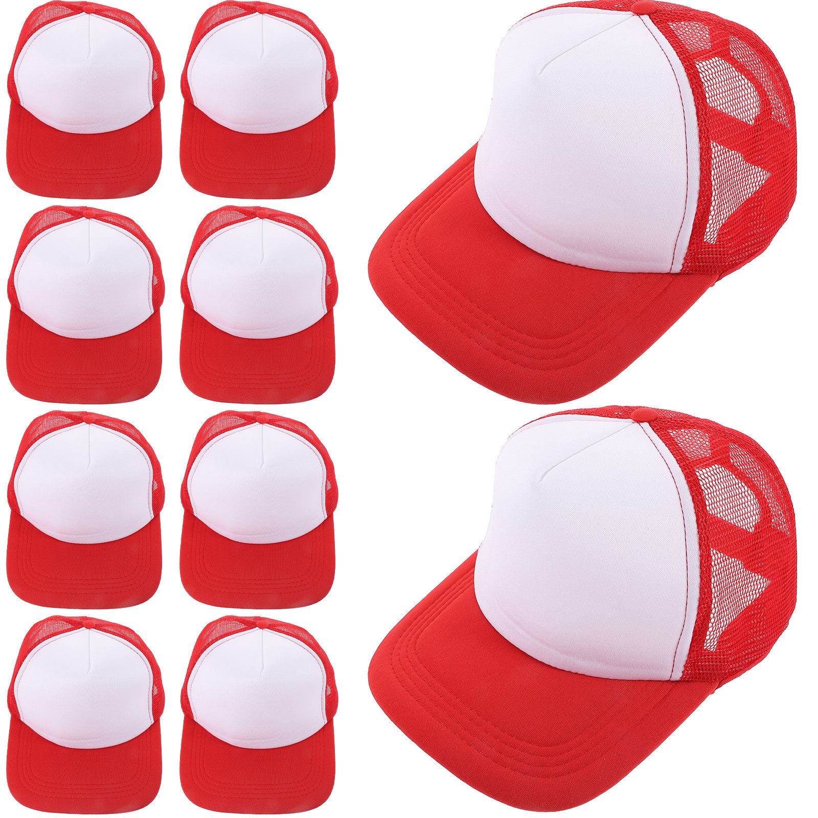 10pcs Blank Mesh Baseball Caps - Hat Sublimation Blank incelemesi ve fiyatı