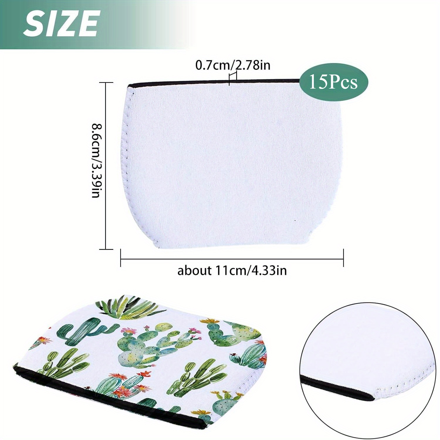 15 PCS Neoprene Wine Glass Sle - Puzzle Blank White incelemesi ve fiyatı