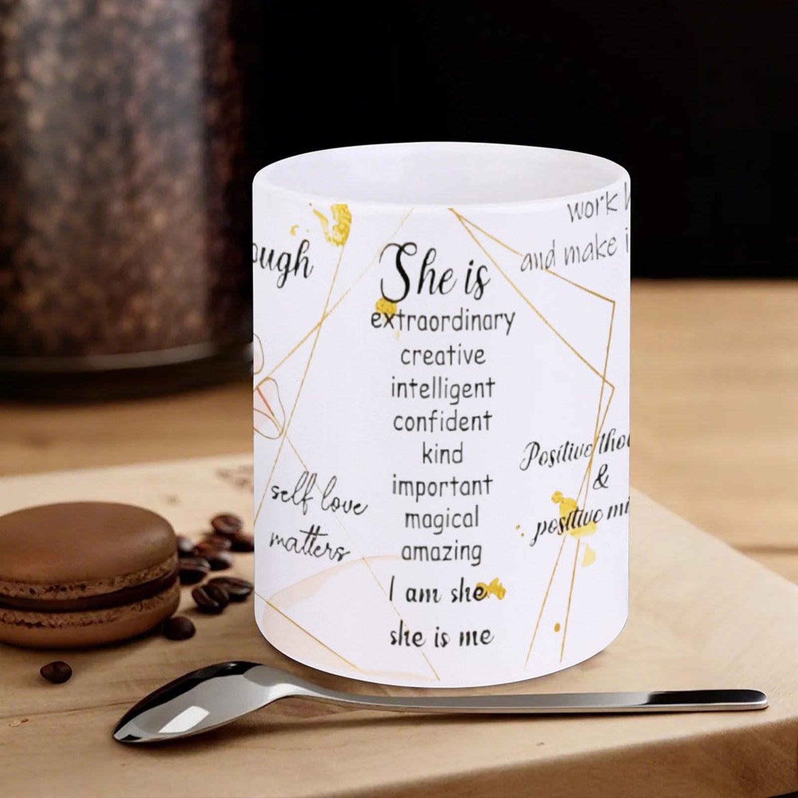 A Poster With A Quote About Sh - Sublimation Mug White incelemesi ve fiyatı