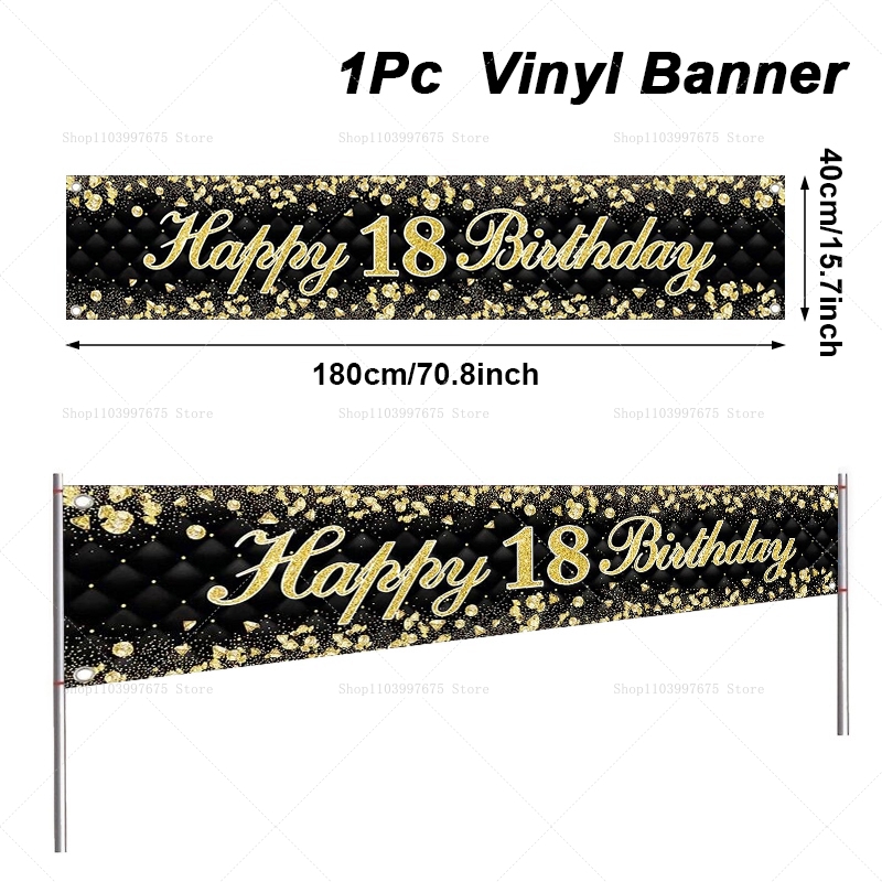 Happy 18th Birthday Banner Dec - Yard Sign Blank incelemesi ve fiyatı