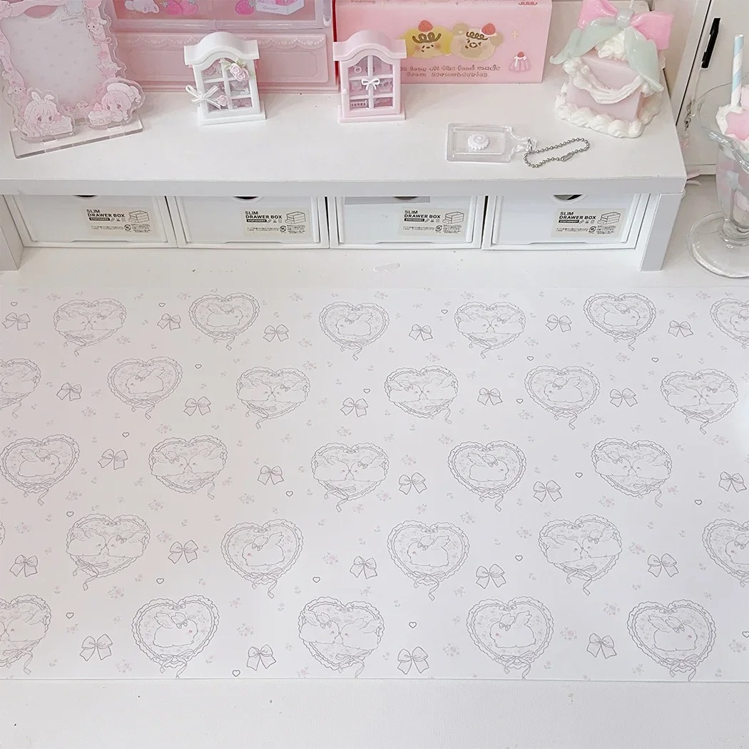 Kawaii Pink Rabbit Leather Des - Mouse Pad Blank Sublimation incelemesi ve fiyatı