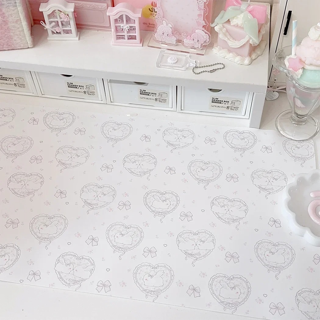 Kawaii Pink Rabbit Leather Des - Mouse Pad Blank Sublimation incelemesi ve fiyatı
