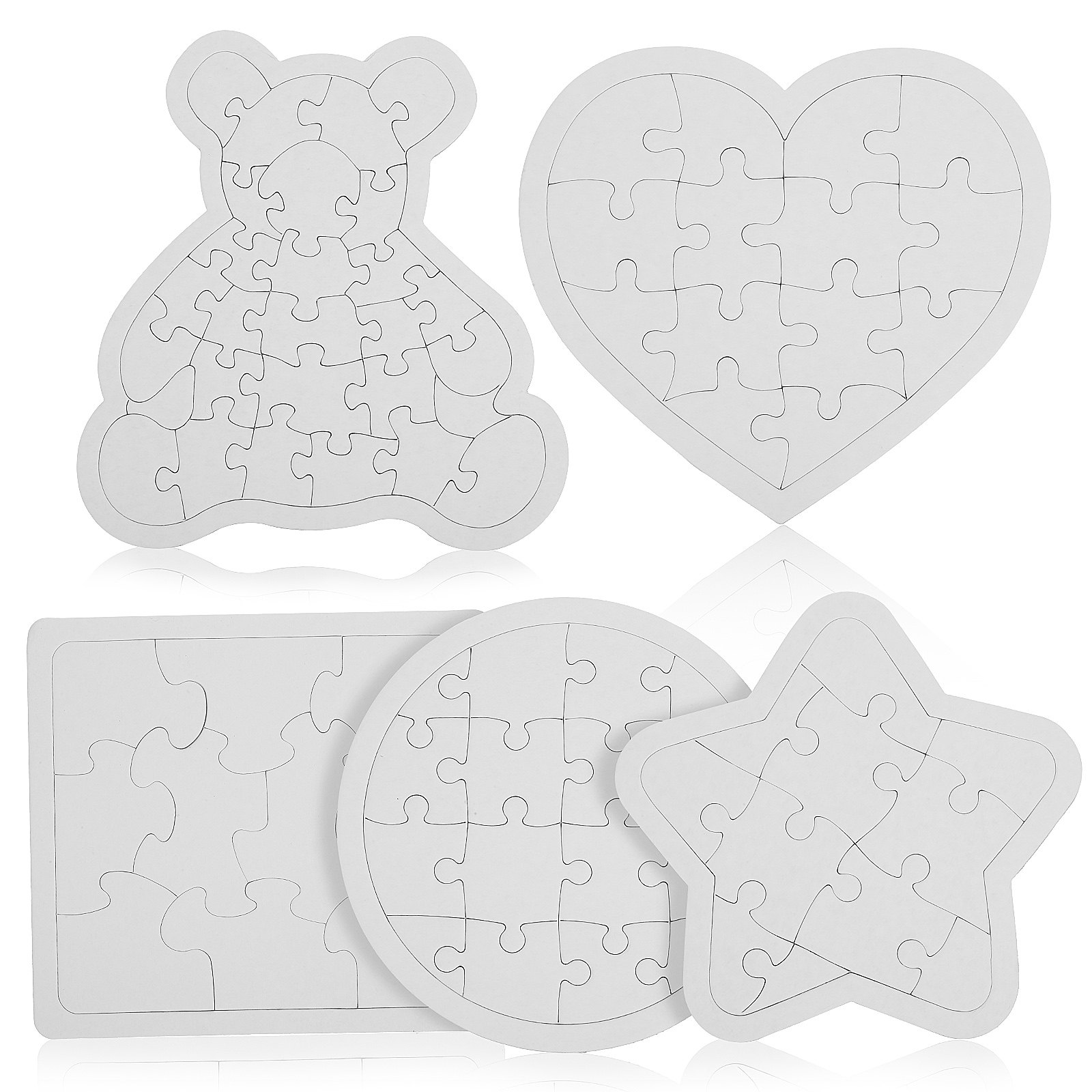 5Pcs White Blank Jigsaw Puzzle - Puzzle Blank White incelemesi ve fiyatı