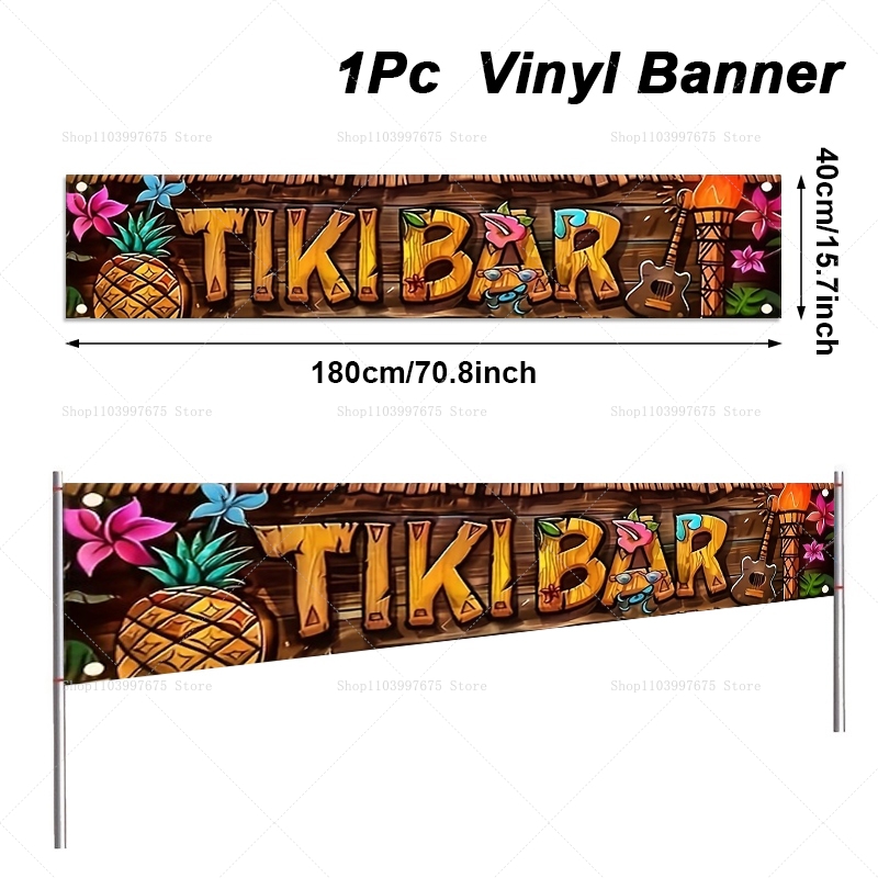 Tiki Bar Banner Tropical Hawai - Yard Sign Blank incelemesi ve fiyatı