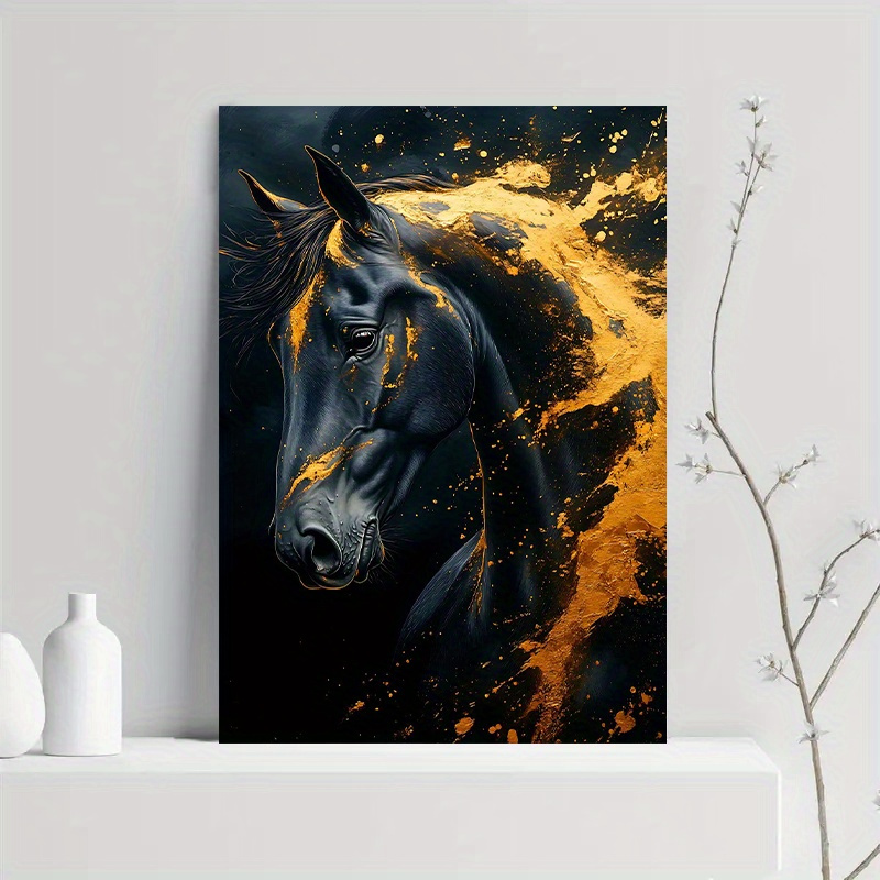 1pc Elegant Black Horse Canvas - Canvas Wrap Ready incelemesi ve fiyatı