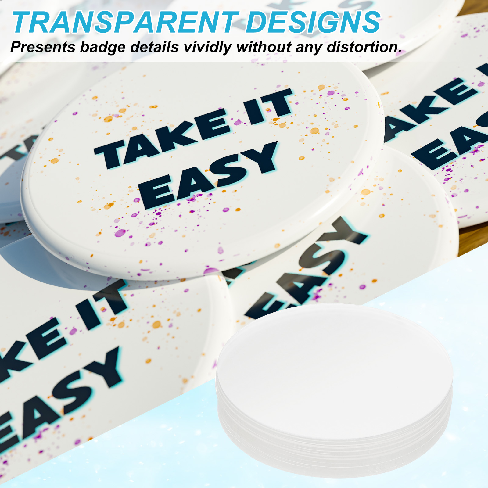44/48/54/61/65/70mm Badge Film - Button Badge Blank incelemesi ve fiyatı