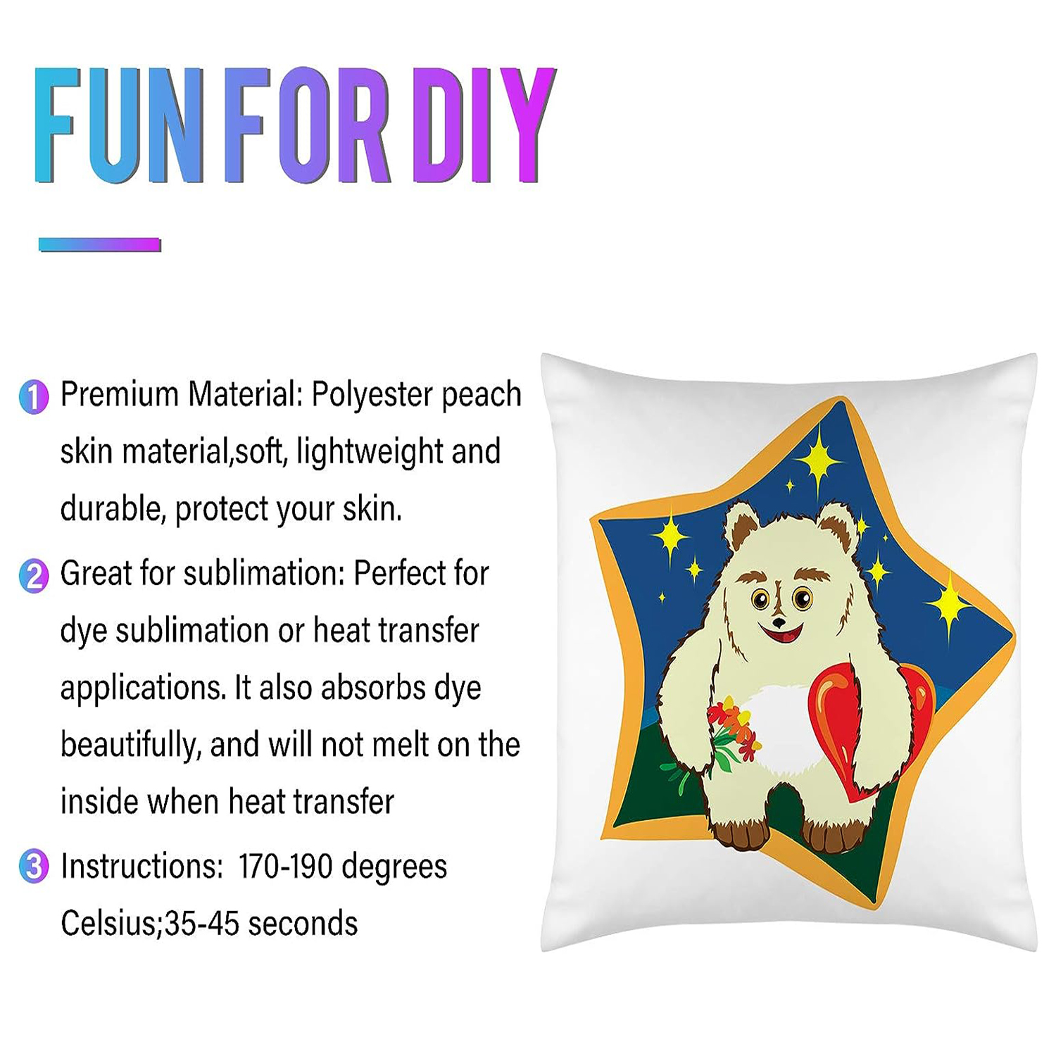 4Pcs Sublimation Blanks Throw  - Pillow Cover Sublimation incelemesi ve fiyatı