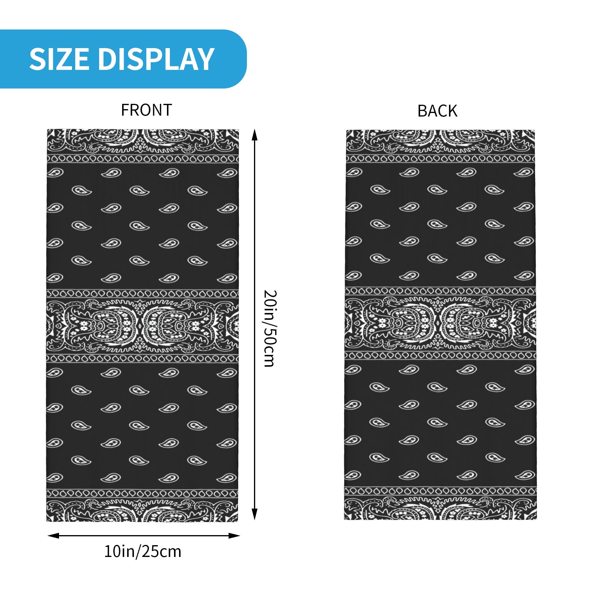 Custom Black and White Bandana - Bandana Blank White incelemesi ve fiyatı
