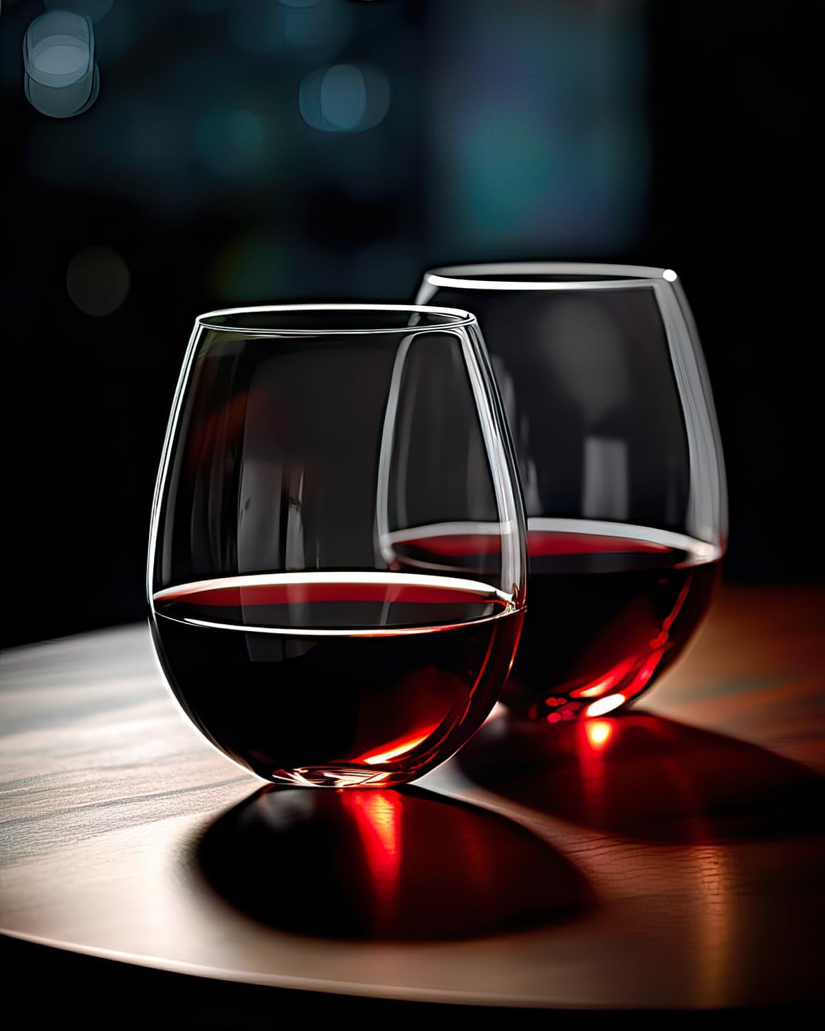 Stemless Wine Glasses Set of 4 - Tumbler 20Oz White incelemesi ve fiyatı