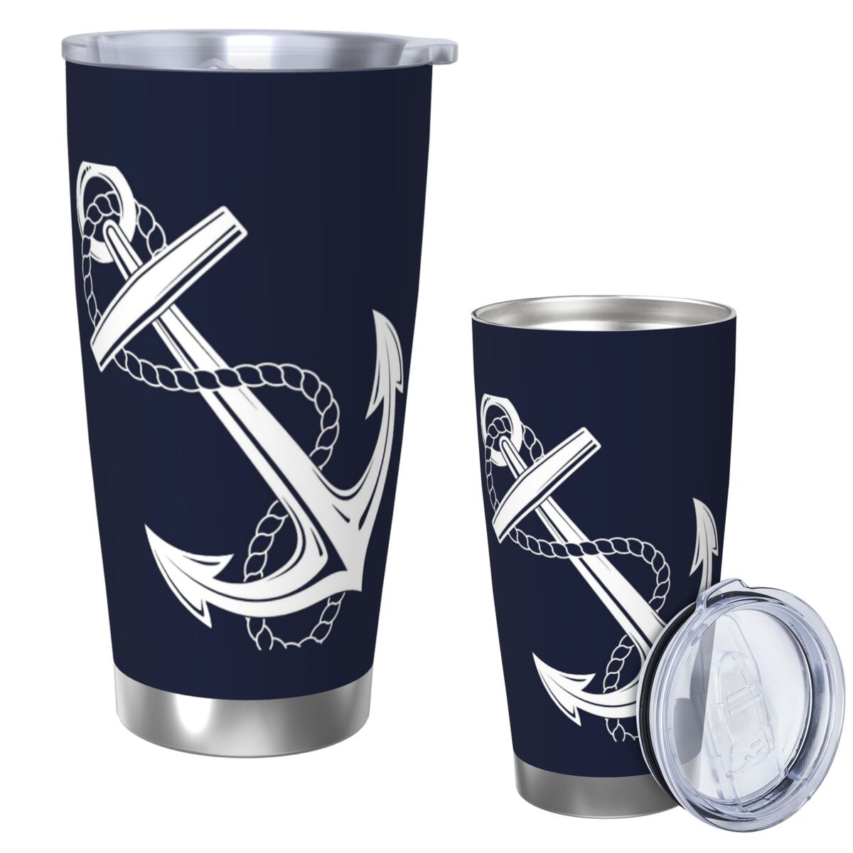 Anchor Nautical White & Navy S - Tumbler 20Oz White incelemesi ve fiyatı