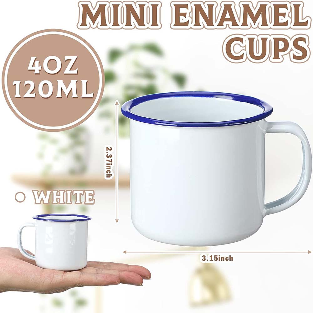 Mini Enamel Camping Coffee Mug - Sublimation Mug White incelemesi ve fiyatı