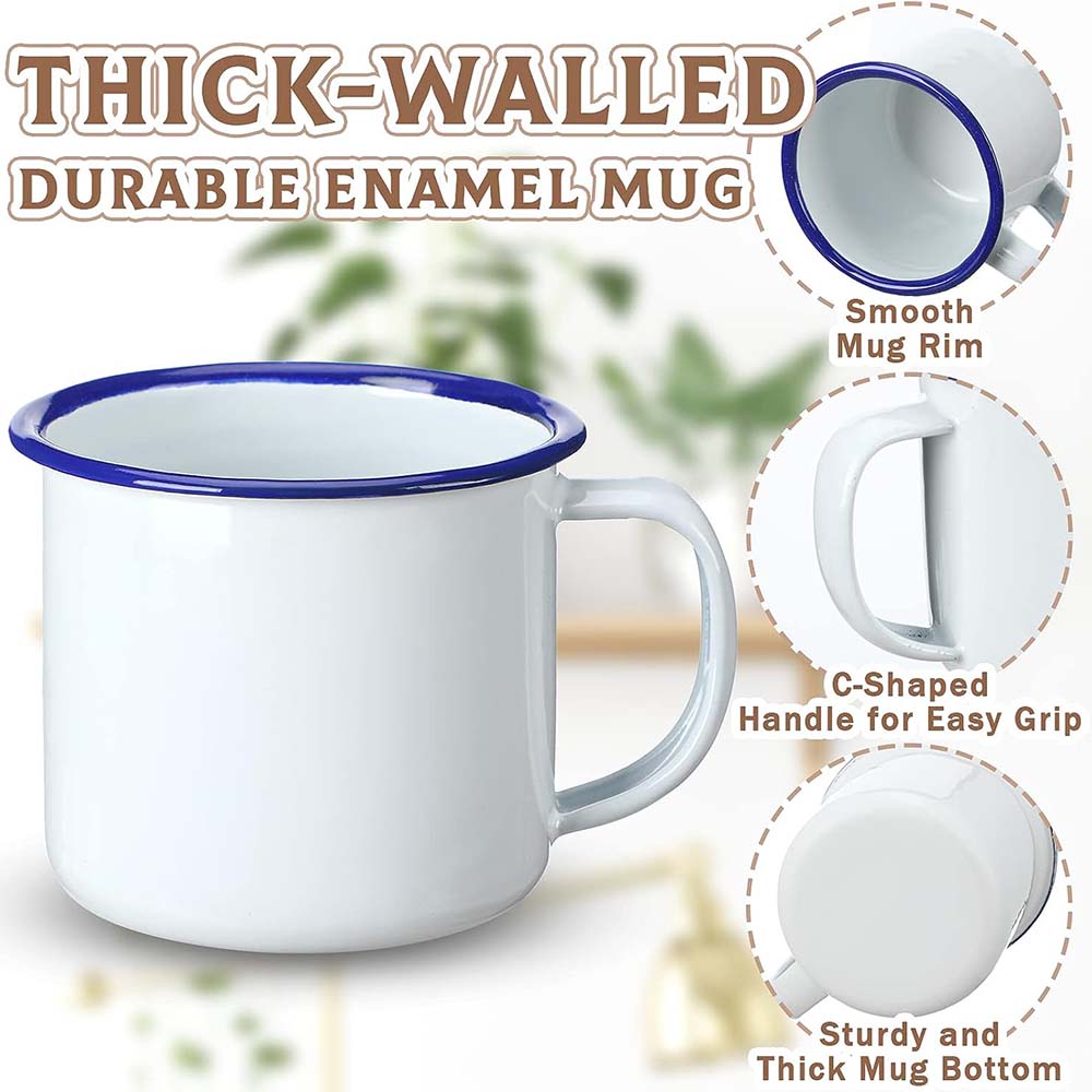 Mini Enamel Camping Coffee Mug - Sublimation Mug White incelemesi ve fiyatı