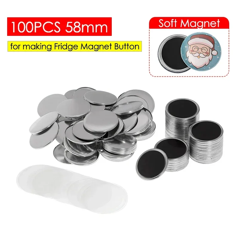 50/100PCS 25-75mm Magnet Refri - Button Badge Blank incelemesi ve fiyatı
